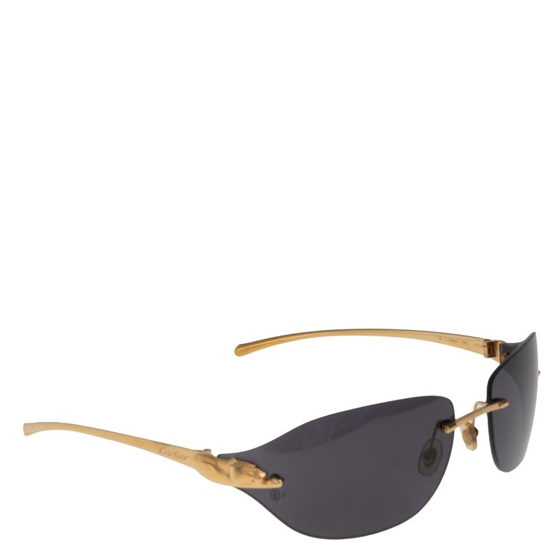 Oculos-Cartier-Panthere-Preto-e-Dourado