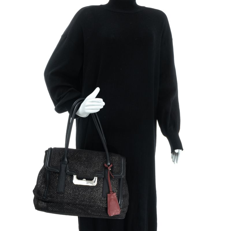 Bolsa-Diane-Von-Furstenberg-Couro-Preto-e-Tecido