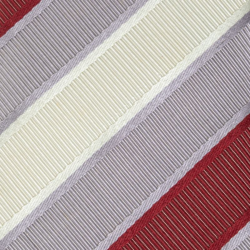Gravata-Burberry-Seda-Listrada-Lilas-Vermelha-e-Branca