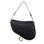 Bolsa-Christian-Dior-Saddle-Couro-Preto-