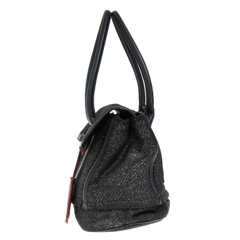 Bolsa-Diane-Von-Furstenberg-Couro-Preto-e-Tecido