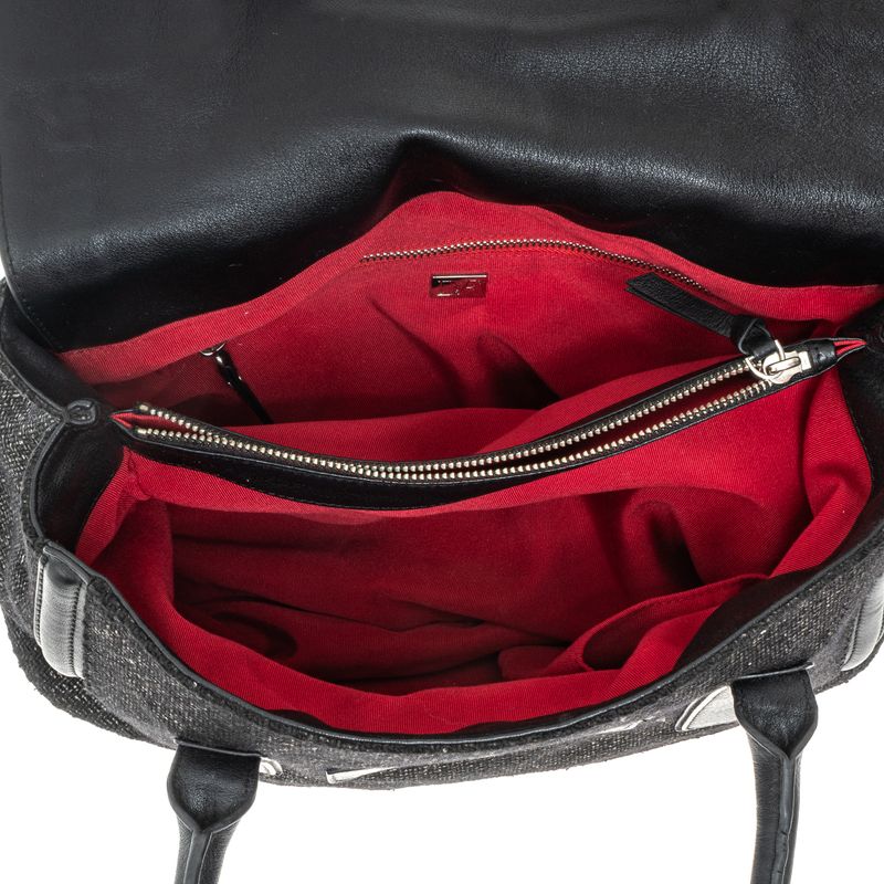 Bolsa-Diane-Von-Furstenberg-Couro-Preto-e-Tecido