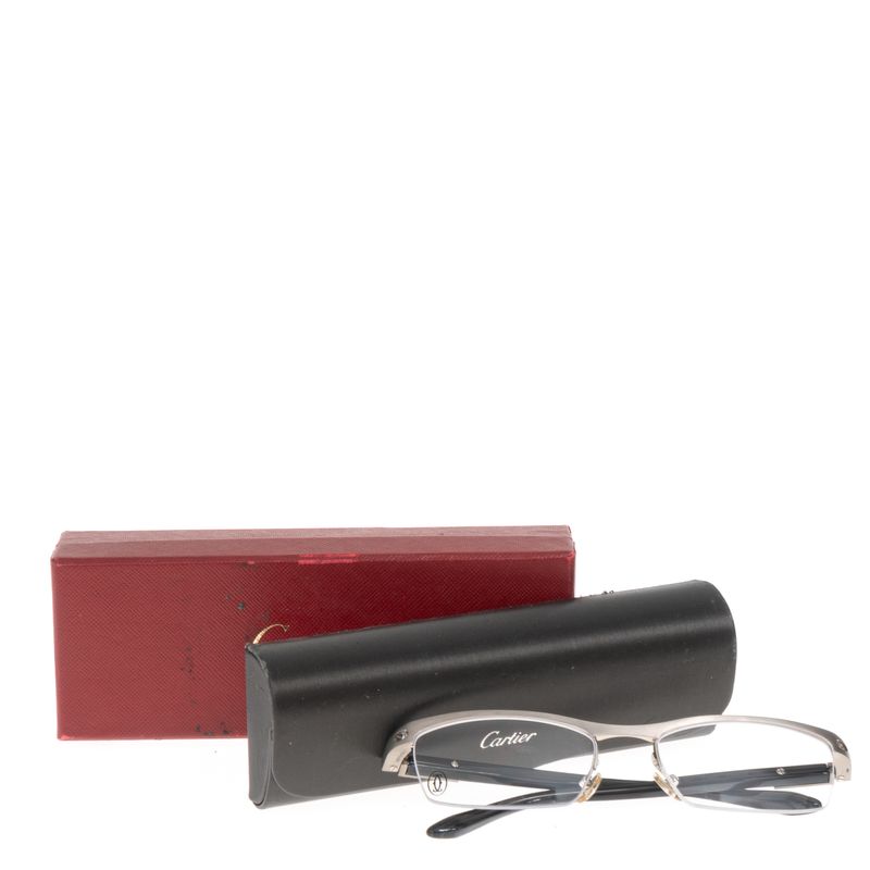 Oculos-de-Grau-Cartier-Prateado-e-Preto