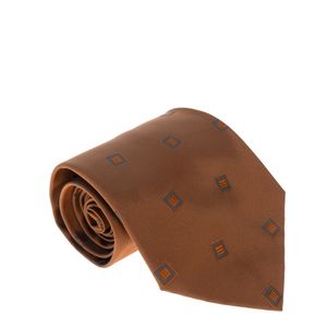 Gravata Hugo Boss Quadrados Marrom