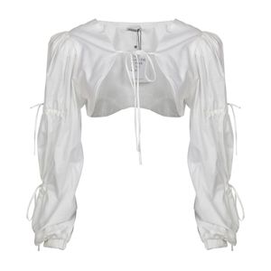 Top Laços Amarração Branco