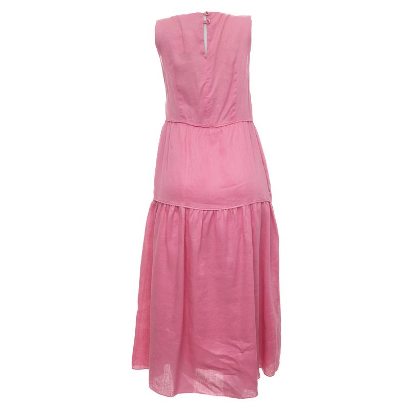 Vestido-Cris-Barros-Longo-Linho-Rosa