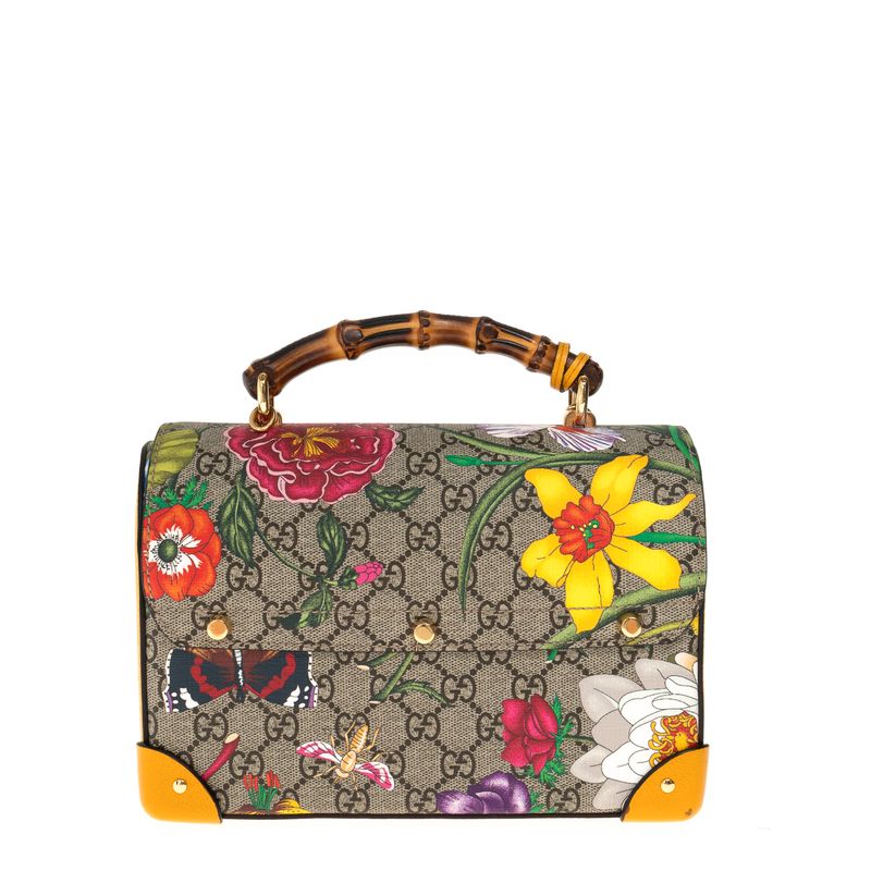 Bolsa-Gucci-Padlock-Bamboo-GG-Flora