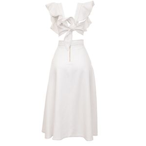 Vestido Skazi Decote Costas Branco