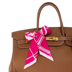 Lenço Hermès Twilly Estampado Rosa