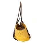 Bolsa-Prada-Tote-Raffia-e-Couro-Amarela