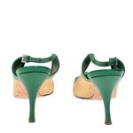Scarpin-Prada-Slingback-Rafia-e-Couro-Verde
