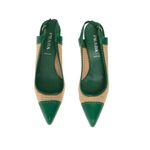 Scarpin-Prada-Slingback-Rafia-e-Couro-Verde