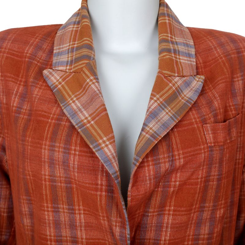 Blazer-Clemence-Xadrez-Terracota