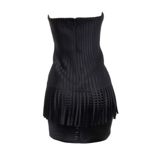 Vestido Max Azria Fitas Azul Marinho