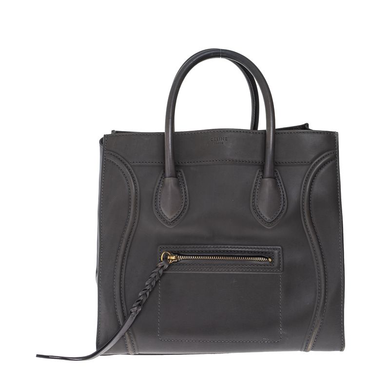 Bolsa-Celine-Luggage-Phantom-Couro-Cinza