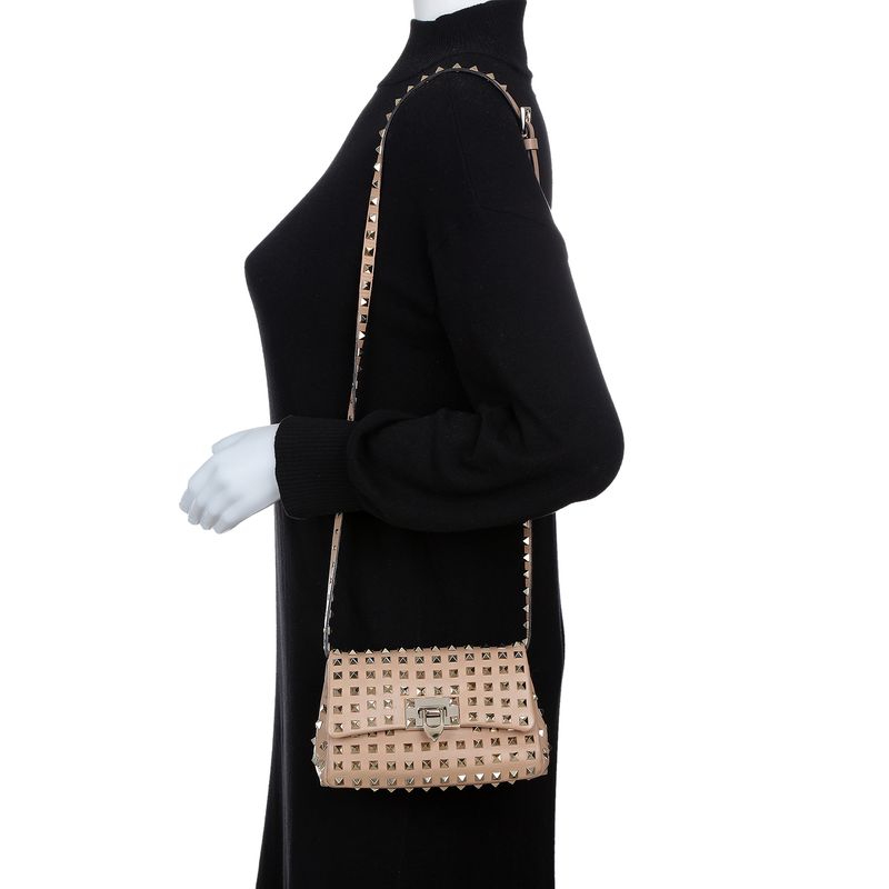 Bolsa-Valentino-Rockstud-Couro-Bege-