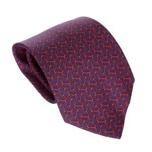 Gravata Hermes Estampada Bicolor