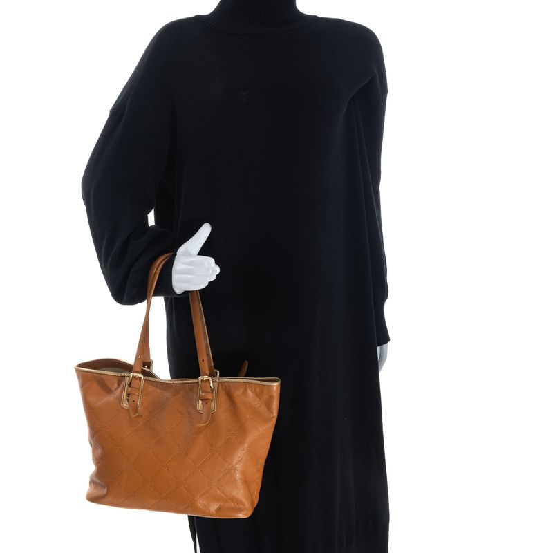 Bolsa-Longchamp-Tote-Baixo-Relevo-Caramelo