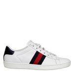 Tenis-Gucci-Ace-Faixa-Web-Couro-Branco