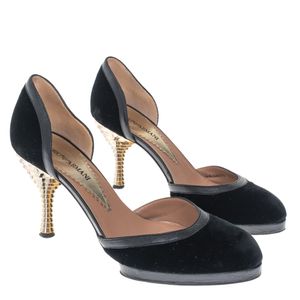 Sapato Emporio Armani Veludo Preto