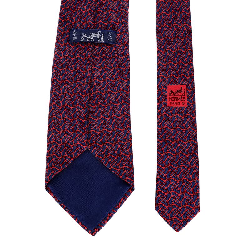 Gravata-Hermes-Estampada-Bicolor