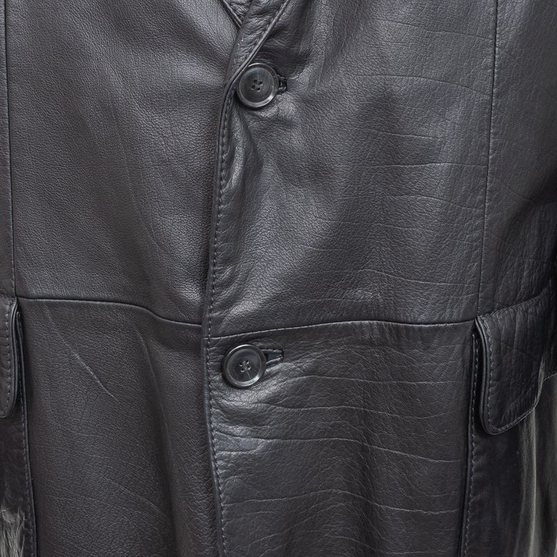 Blazer-Hugo-Boss-Couro-Preto