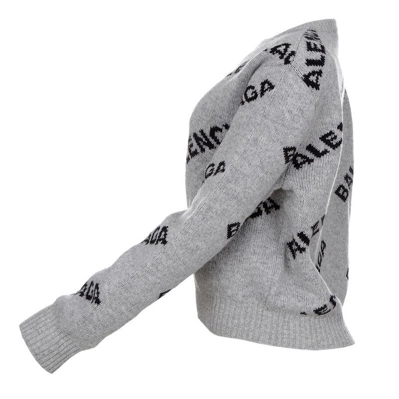 Trico-Balenciaga-La-Logo-Cinza-
