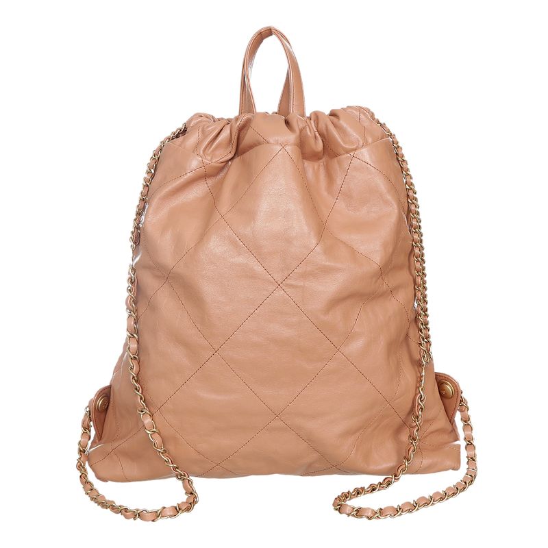 Bolsa-Chanel-22-Mochila-Marrom