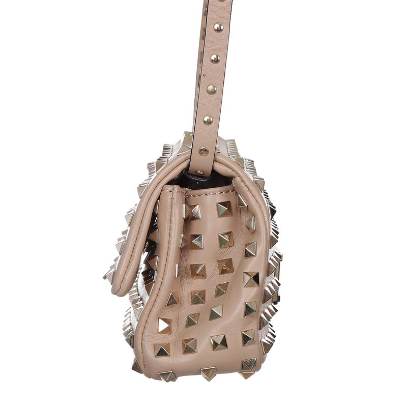 Bolsa-Valentino-Rockstud-Couro-Bege-