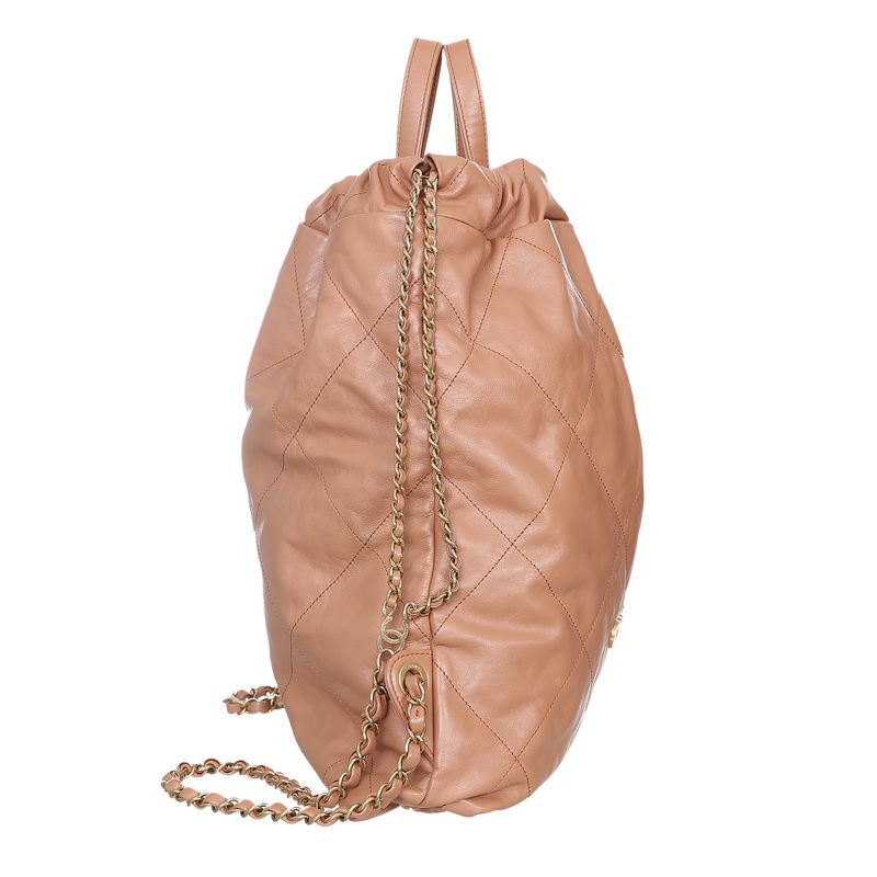 Bolsa-Chanel-22-Mochila-Marrom