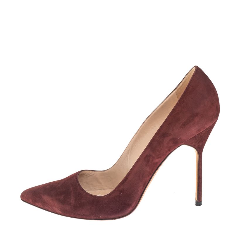 Scarpin-Manolo-Blahnik-Camurca-Marrom