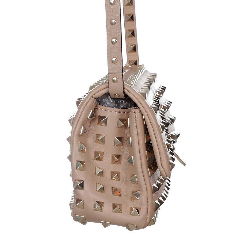 Bolsa-Valentino-Rockstud-Couro-Bege-