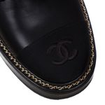 Coturno-Chanel-Couro-Preto-e-Corrente-