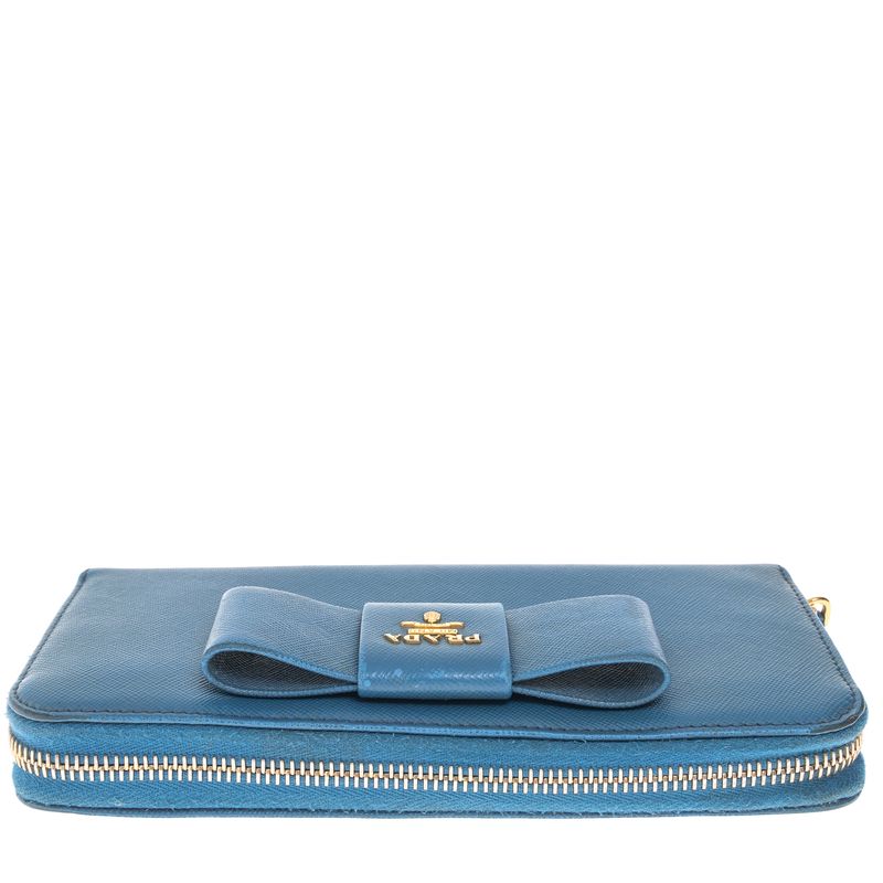 Carteira-Prada-Laco-Saffiano-Azul