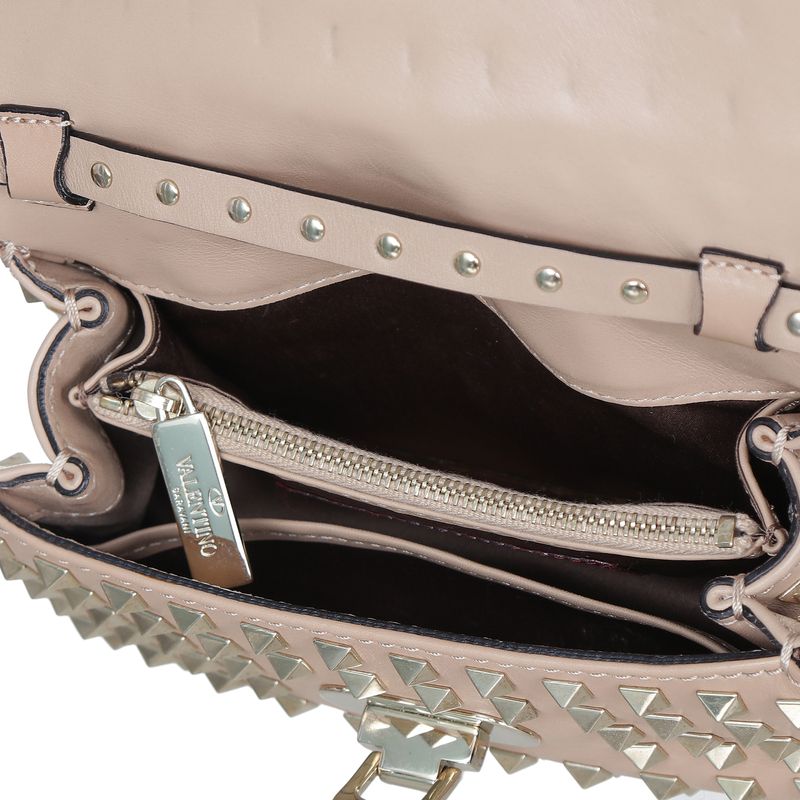 Bolsa-Valentino-Rockstud-Couro-Bege-