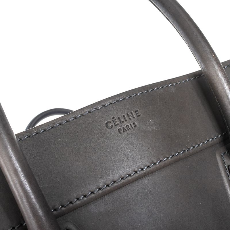 Bolsa-Celine-Luggage-Phantom-Couro-Cinza