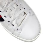 Tenis-Gucci-Ace-Faixa-Web-Couro-Branco