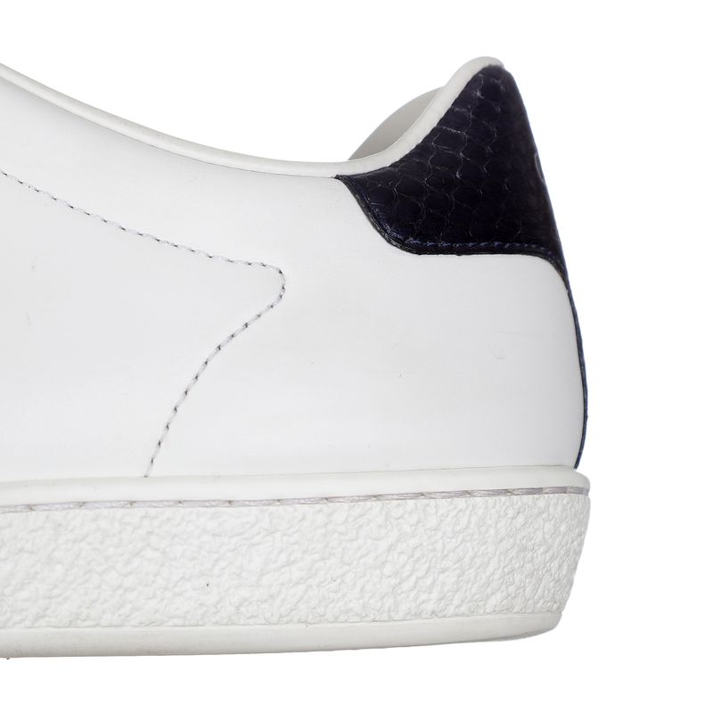 Tenis-Gucci-Ace-Faixa-Web-Couro-Branco