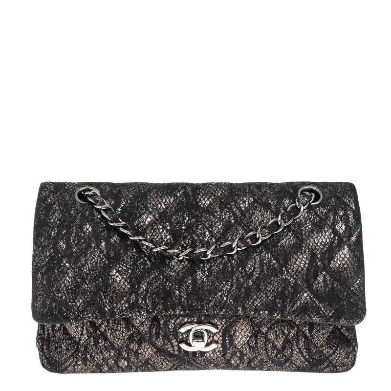 Bolsa-Chanel-Double-Flap-Metalica