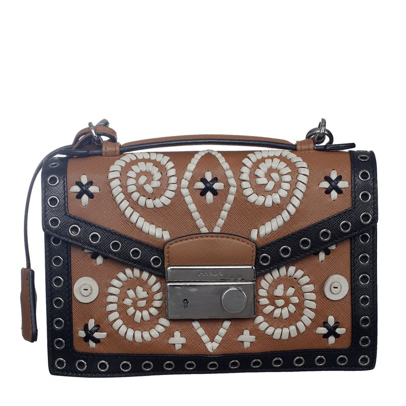 Bolsa-Prada-Couro-Saffiano-Preto-Marrom-e-Branco-