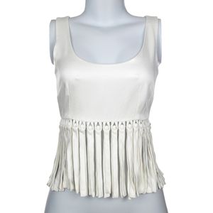 Blusa Reinaldo Lourenço Franjas Branca