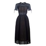 Vestido-Self-Portrait-Tela-Preto-e-Bege-