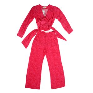 Conjunto Cris Barros Floral Rosa