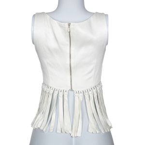 Blusa Reinaldo Lourenço Franjas Branca