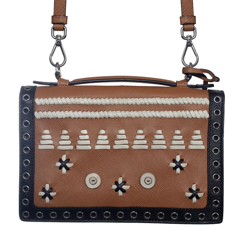 Bolsa-Prada-Couro-Saffiano-Preto-Marrom-e-Branco-