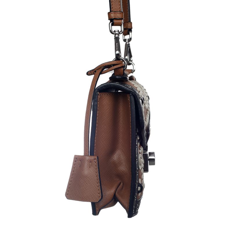Bolsa-Prada-Couro-Saffiano-Preto-Marrom-e-Branco-