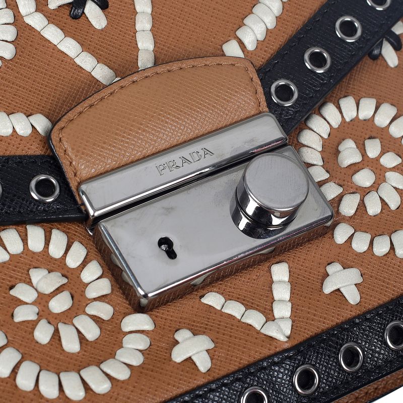 Bolsa-Prada-Couro-Saffiano-Preto-Marrom-e-Branco-