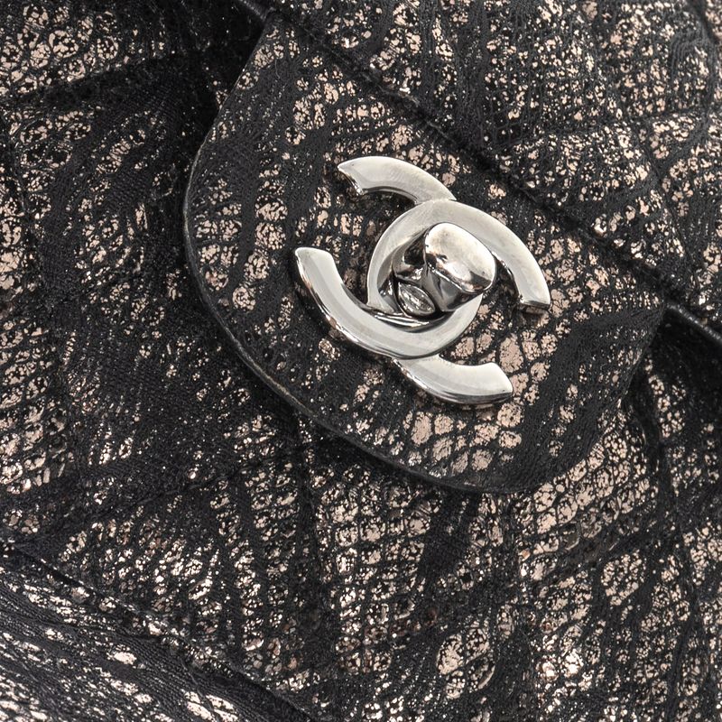 Bolsa-Chanel-Double-Flap-Metalica