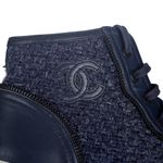 Tenis-Chanel-Couro-e-Tweed-Azul-Marinho-