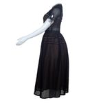 Vestido-Self-Portrait-Tela-Preto-e-Bege-